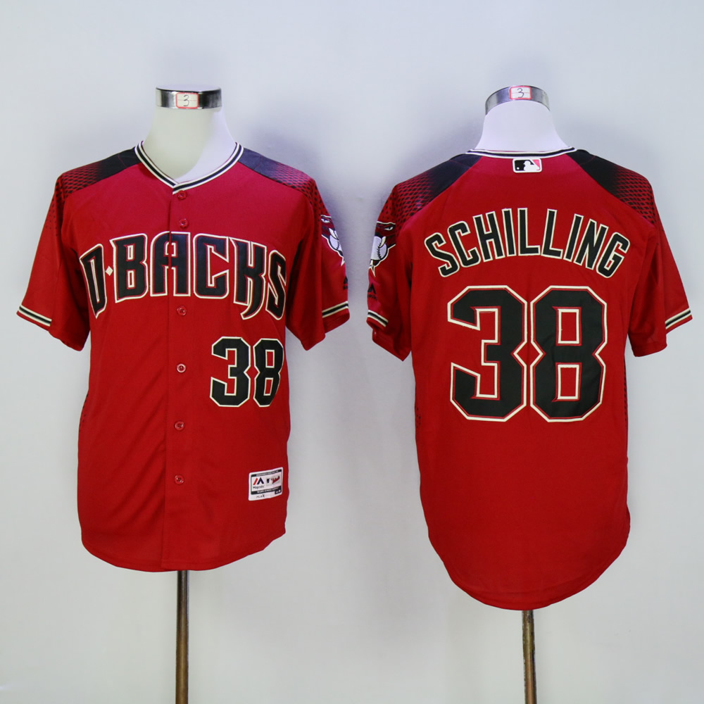 Men Arizona Diamondback #38 Schilling Red MLB Jerseys->arizona diamondback->MLB Jersey